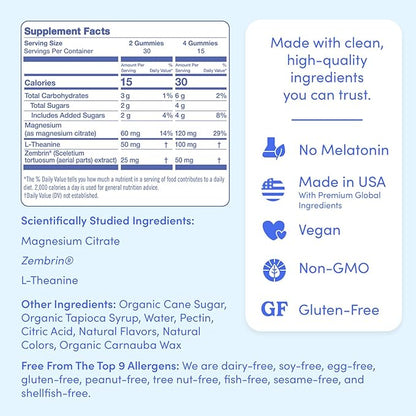 First Day Men’s Nighttime Reset Calming Magnesium Gummies – Sleep Aid Supports Peaceful Rest, Balanced Mood & Energy – Supplement with Magnesium Citrate, L-Theanine & No Melatonin – 60-Day Supply