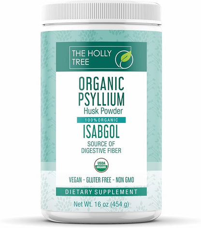 Organic Psyllium Husk Powder 16 oz - Premium Psyllium Husk Fiber Supplement - Psyllium Husk Powder Organic for Gut Cleanse & Regularity - Vegan, Gluten-Free, Non-GMO, USDA Organic
