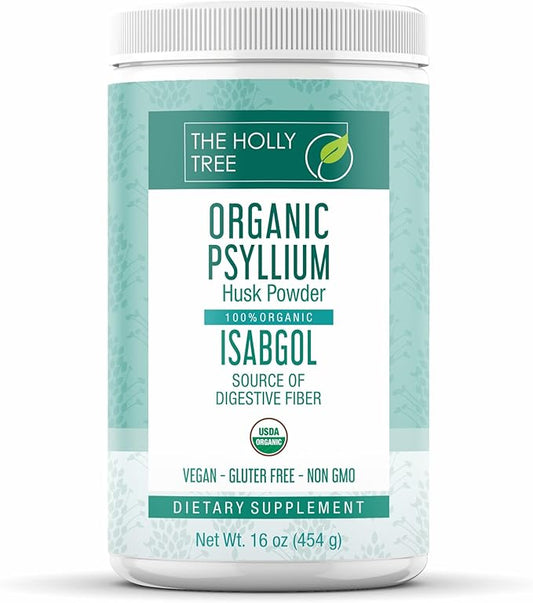 Organic Psyllium Husk Powder 16 oz - Premium Psyllium Husk Fiber Supplement - Psyllium Husk Powder Organic for Gut Cleanse & Regularity - Vegan, Gluten-Free, Non-GMO, USDA Organic