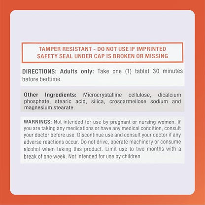 Rugby Melatonin 5mg Tablets - Dietary Supplement - 90 Count