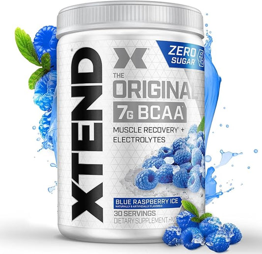 XTEND Original BCAA Powder 7g BCAA and 2.5g L-Glutamine, Sugar Free Post Workout Muscle Recovery Drink with Amino Acids for Men & Women, 30 Servings