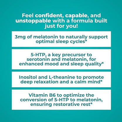 Reignite Wellness by JJ Virgin | Sleep Candy | Chewable 5-HTP Supplement with Inositol, Vitamin B6, Melatonin & L-Theanine for Adults | Lemon Flavor | 60 Tablets