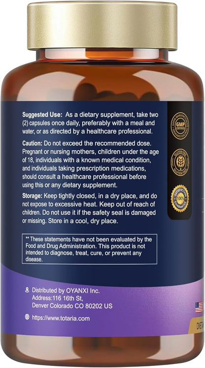 Thyroid Support Supplement Complex Capsules - Iodine Thyroid with L Tyrosine for Hormonal Balance