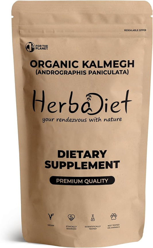 Andrographis Paniculata Powder | Certified Organic | 1% Andrographolides - Natural Liver Tonic, Immune Health & Respiratory Support Complex | King of Bitters, Non-GMO (227 gram/8oz)