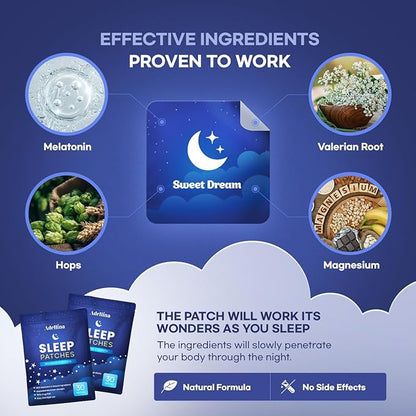 Sleep Patches for Adults Extra Strength: Sleep Support for Men and Women - Better All Natural Cruelty Free Sleep Aid Alternative (90 Count (Pack of 1))