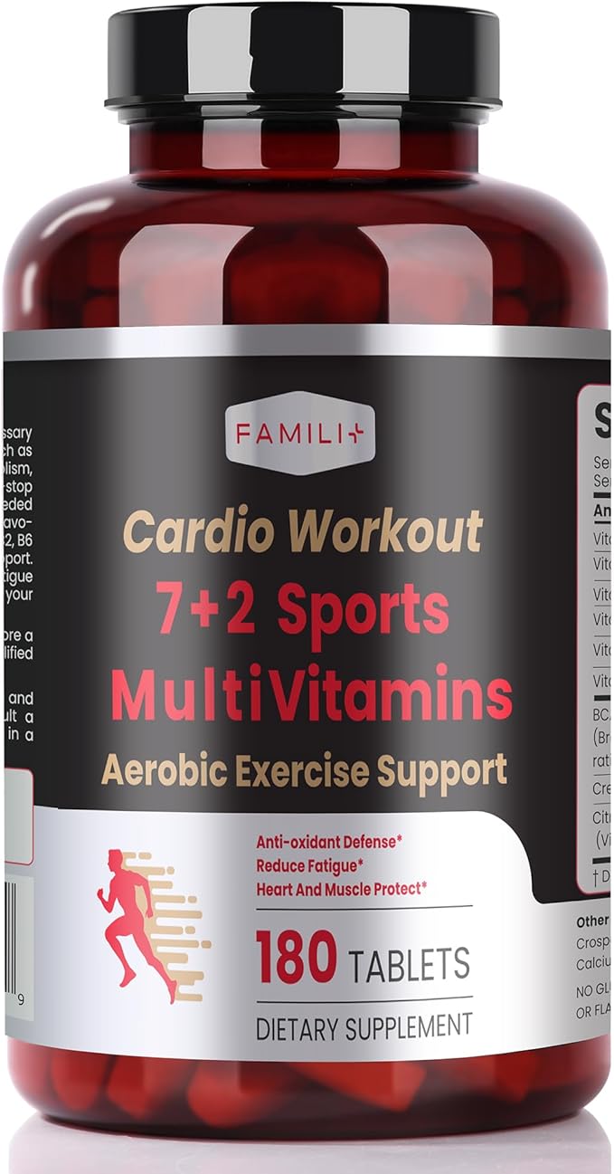 Multivitamin with Creatine and BCAA for Cardio Workout and Aerobic Sports |Heart & Muscle Protect | Reduce Fatigue|Enhance Performance|Optimize Energy|Fast Recovery.