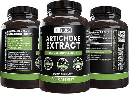 Pure Original Ingredients Artichoke Extract (365 Capsules) No Magnesium Or Rice Fillers, Always Pure, Lab Verified