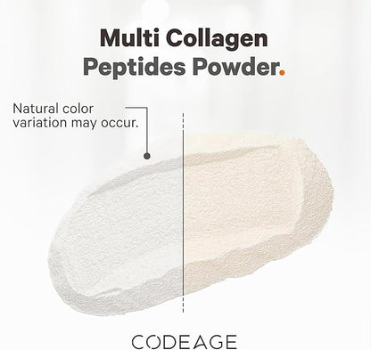 Codeage Multi Collagen Protein Powder Peptides, Hydrolyzed Collagen for Women & Men, Collagen Supplements, Grass Fed Bone Broth, 2-Month Supply, Unflavored, Type 1, 2, 3, 5 & 10, Non-GMO - 20 OZ