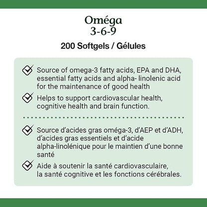 Nature's Bounty Omega-3-6-9 1200mg 200 count