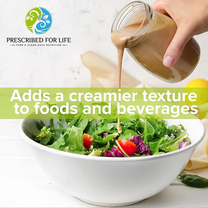 Prescribed For Life Sunflower Lecithin Powder, Unbleached, Gluten Free, Vegan, Non GMO, Soy Free, Kosher, Naturally Rich in Choline & Essential Fatty Acids (4oz / 113g)