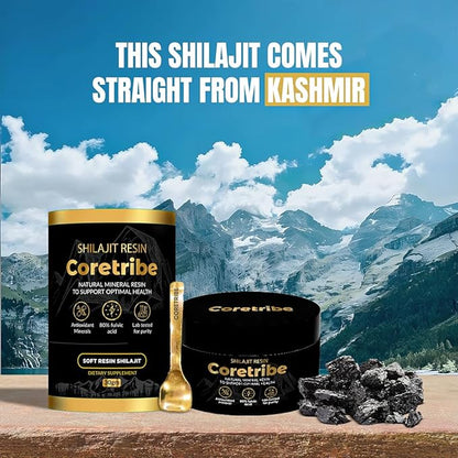 CORETRIBE® Royal's People Choice Pure Himalayan Organic Shilajit Resin, Complex for Energy, Strength & Immunity, for Men & Women with True Gold Content, 30 Grams