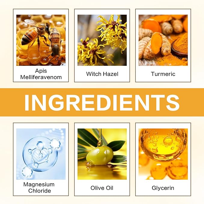 Magnesium Joint Spray, Magnesium Oil Bee Venom Joint Spray, for Relaxing and Joint Repair, Fast Absorbent, Non-Greasy (100ml/3.38oz) (1)