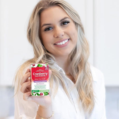 21st Century Cranberry Plus Probiotic Tablets, 60 Count