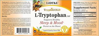 Lidtke Technologies L-Tryptophan Capsules, 120 Count