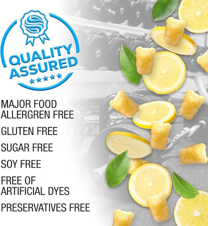 Creatine Monohydrate Gummies 2000mg for Men & Women, Sugar Free Chewables Creatine Monohydrate Pre-Workout Supplement Supports Muscle Recovery, Performance and Strength - Lemon Flavor - 60 Count