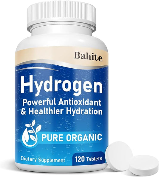 Hydrogen Water Tablets with Magnesium, Molecular H2 Hydrogen Tablets for Drinking Water, Brain Health & Cognitive Support, Non-GMO, Gluten Free, 120 Count