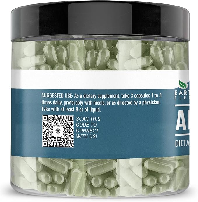 Earthborn Elements Alfalfa Leaf 200 Capsules, Pure & Undiluted, No Additives