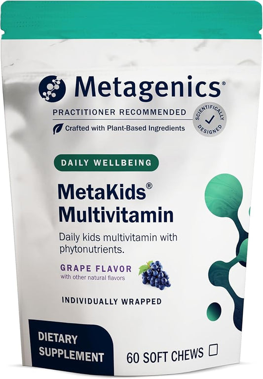 Metagenics MetaKids Multivitamin Soft Chews - Vitamins - Minerals - Phytonutrients - 60 Servings