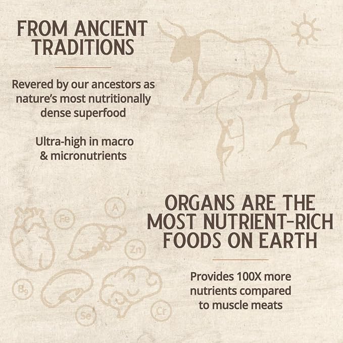 Grass Fed Bovine Spleen: 3000 Mg per Serving (30 Servings)