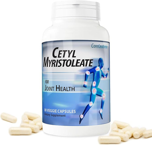 Cetyl Myristoleate - Omega 5 Fatty Acid - Ultra Support for Relief from Joint Discomfort and Stiffness - Also Includes Glucosamine, MSM & Hyaluronic Acid - 80 Capsules