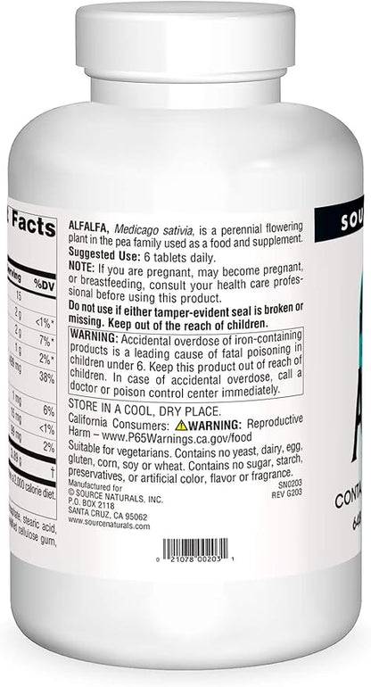 Source Naturals Alfalfa 10 Grain Dietary Supplement - 1000 Tablets