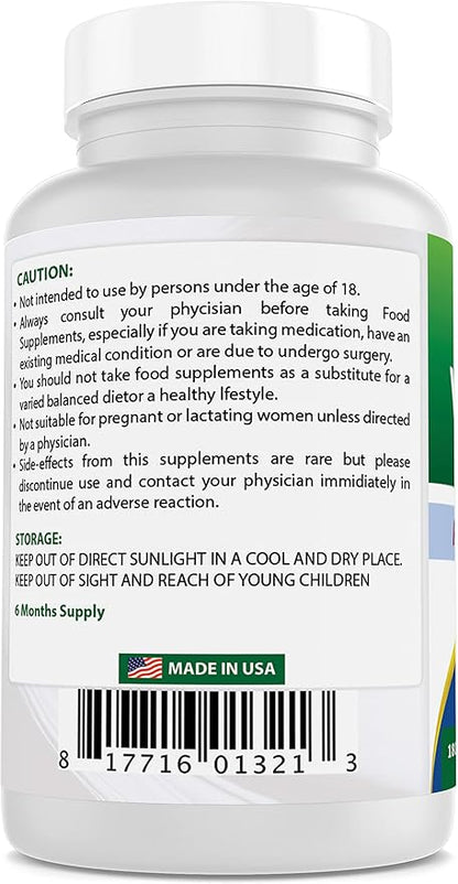 Best Naturals Vitamin B2 (Riboflavin) 100 mg 180 Tablets - Premium Formula - 3rd Party Lab Tested