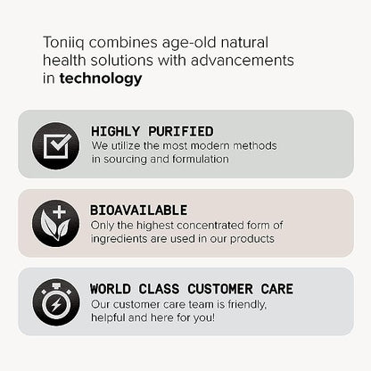 Toniiq 3,000mg Ultra High Strength Magnesium Glycinate - 20% Purified to Contain 600mg of Elemental Magnesium - Chelated and Bioavailable Magnesium Supplement - 240 Veggie Capsules