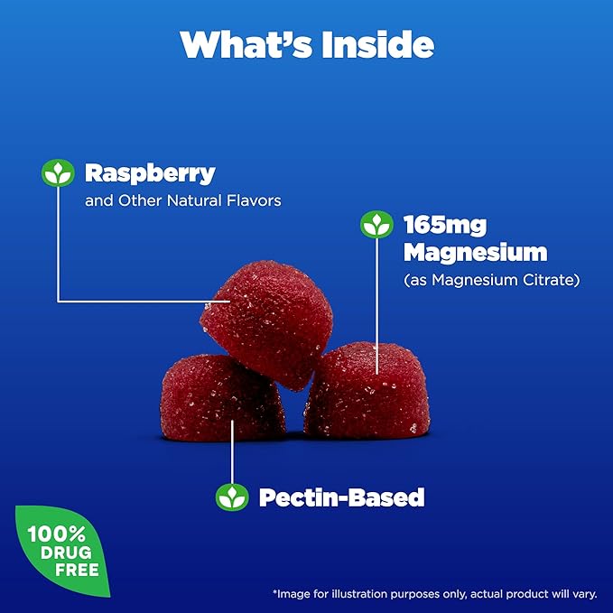 Natrol Mood + Stress Magnesium Citrate 330mg, Dietary Supplement for Mood and Occasional Stress Support, 60 Raspberry-Flavored Gummies, 15-Day Supply