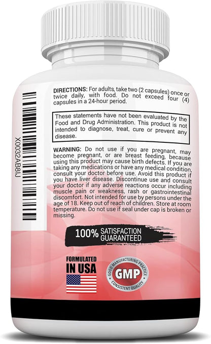 Red Yeast Rice Extract 1400mg Supplement 180 Count | Maintain Healthy Cholesterol Levels | Supports Cardiovascular & Blood Circulation For Healthy Heart, Digestion, Weight Management & Overall Health