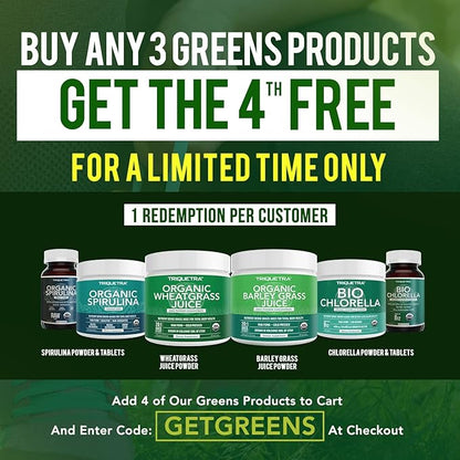 Organic Chlorella Powder – Raw & Sun-Grown – Nutrient-Dense Green Algae with CGF (Chlorella Growth Factor), Supports Overall Well-Being and Vitality – Vegan-Friendly – 75 Servings (225g)