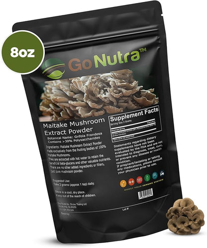 Maitake Mushroom Extract Powder 8 oz | 10:1 Extract Strength | Mushroom Supplement 30% Polysaccharides | Maitake Powder King of Mushrooms