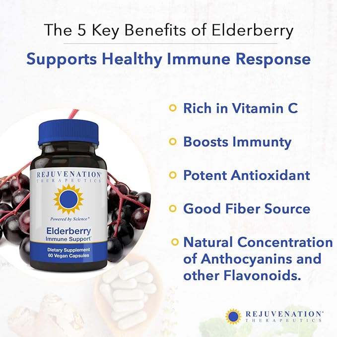 Elderberry - Elderberry Capsules for Immune Support -Elderberry Cold Fighter