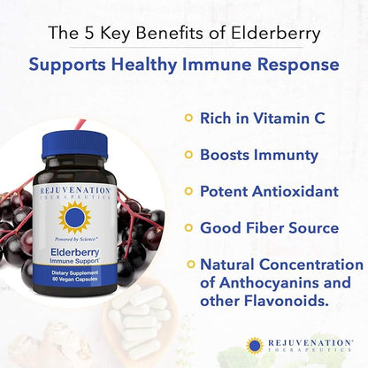 Elderberry - Elderberry Capsules for Immune Support -Elderberry Cold Fighter