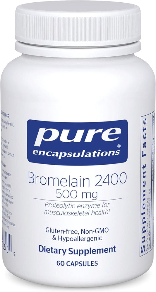 Pure Encapsulations Bromelain 2400 500 mg - for Digestive Support & Musculoskeletal Health - Supports Joints & Muscle Recovery* - Proteolytic Enzymes - Vegan - 60 Capsules