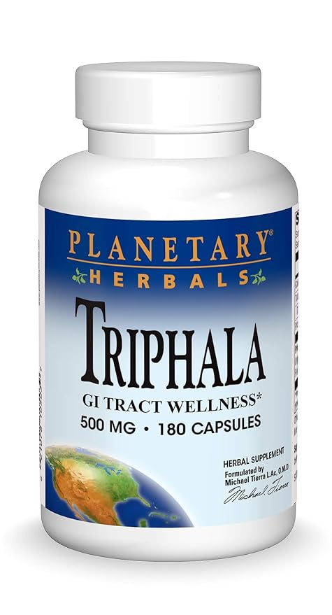 Triphala Internal Cleanser 500 mg Planetary Herbals 180 Caps