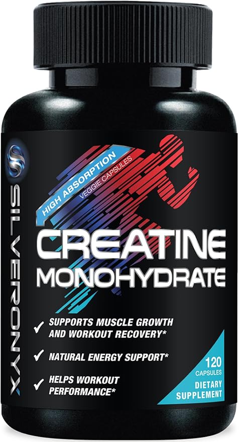 Creatine Monohydrate Capsules 3000mg – Micronized Creatine Supplement for Strength, Lean Muscle Growth, Workout Performance & Endurance Support – Athletic Recovery Support & Gluten Free – 120 Capsules
