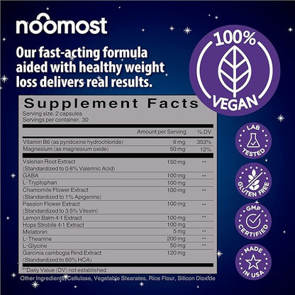 Natural Sleep Aid Supplements with Magnesium,L theanine & Garcinia | Sleep Pills for deep & Restful Sleep for Adults | Non-Habit-Forming | Helps Fall Asleep Fast Stay Asleep Longer | 60 Tabs