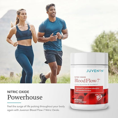 Juvenon BloodFlow-7 Nitric Oxide Supplement with Nitrosigine 180 Count (Pack of 3)