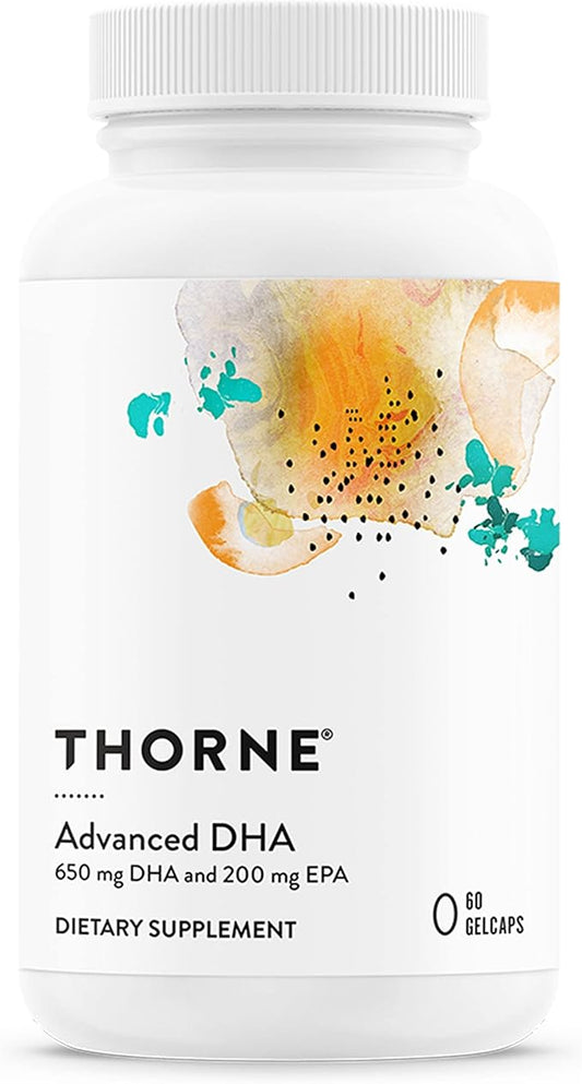THORNE Advanced DHA - 650 mg DHA and 200 mg of EPA - Supports Healthy Brain Aging and Nerve Function* - 60 gelcaps