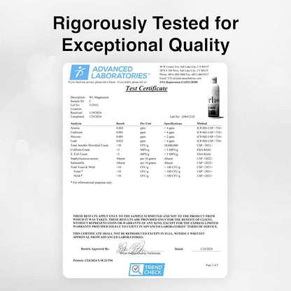 Liposomal Magnesium - High Absorption Liquid Magnesium Bisglycinate Vitamin Supplement - Supports Muscle Recovery, Relaxation, Memory & Cognitive Function for Men & Women