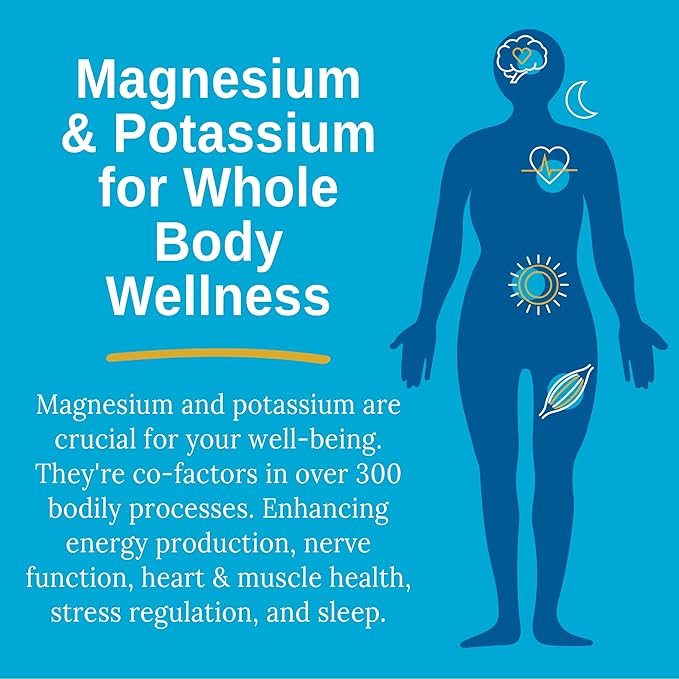Xtendlife Marine Magnesium with Potassium - Natural Extra Strength Supplement with Over 70 Minerals - for Sleep, Muscle, Heart, and General Health - 60 Day Supply (2 Packs)