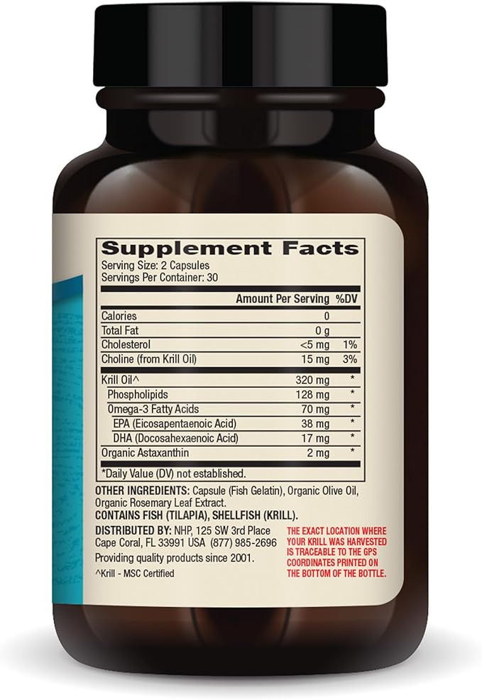 Dr. Mercola Krill Oil for Kids, 30 Servings (60 Capsules), Dietary Supplement, Omega-3s Bound to Phospholipids, Non-GMO, MSC Certified