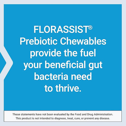 Life Extension FLORASSIST® Prebiotic Chewable (Strawberry), 1000 mg xylooligosaccharides, prebiotic Supplement Provides Fuel for Gut Flora, Gluten-Free, Non-GMO, Vegetarian, 60 chewable Tablets