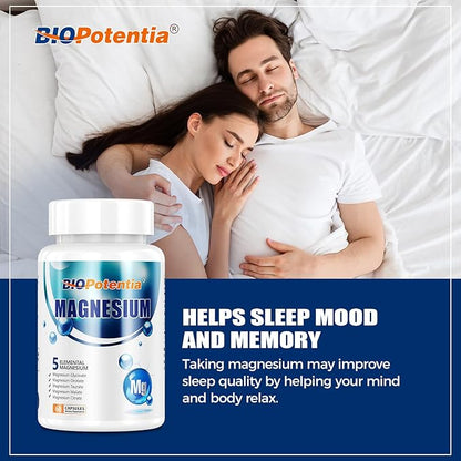 Magnesium Breakthrough Supplement - Has 5 Forms of Magnesium: Glycinate, Orotate,Taurate,Malate, Citrate- Support Sleep, Heart Health, Muscles, and Metabolism (60 Capsules (Pack of 1))