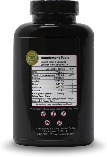 MSM with Cofactor Whole Food Blend – 180 Vegan Capsules