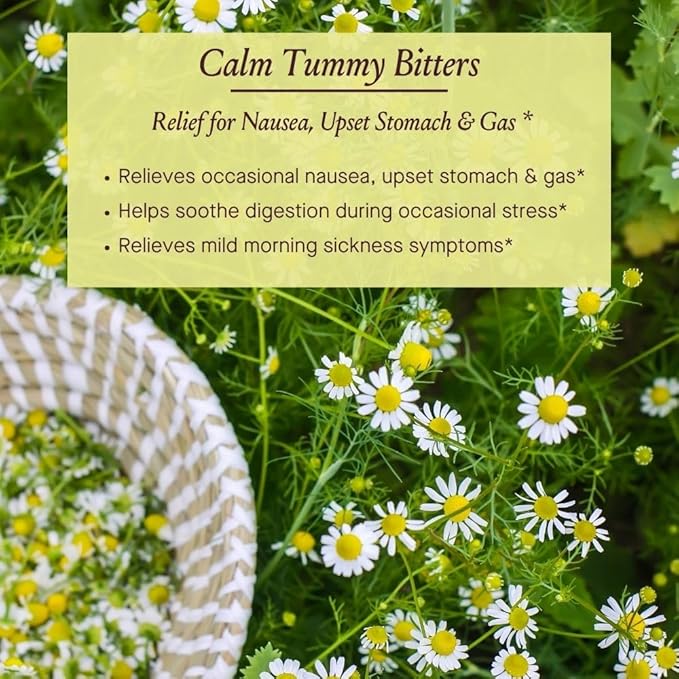 Urban Moonshine Calm Tummy Bitters - Certified Organic - Relief for Nausea & Upset Stomach* - Bloating Relief* - Soothes Digestion* - Digestive Bitters - Gluten Free Herbal Supplement - 2 Fl Oz