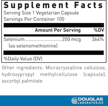 Douglas Laboratories Seleno-Methionine | 100 Vegetarian Capsules