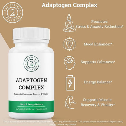 Women's Daily 7 Essentials & Adaptogen Complex Bundle - Complete Multivitamin Pack with Stress Adaptation Support for Women's Optimal Health