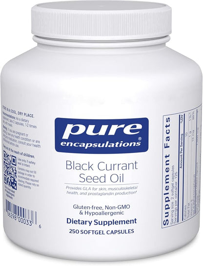 Pure Encapsulations Black Currant Seed Oil | Hypoallergenic Dietary Supplement | 250 Softgel Capsules