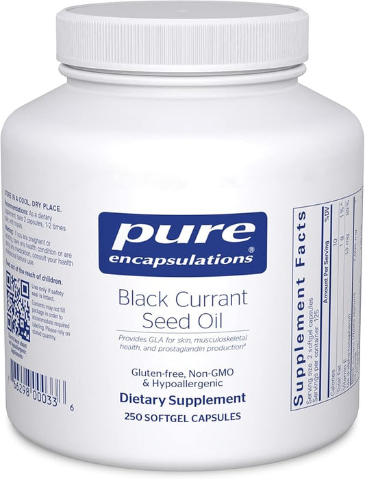 Pure Encapsulations Black Currant Seed Oil | Hypoallergenic Dietary Supplement | 250 Softgel Capsules